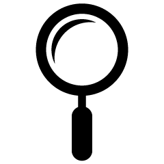 Magnifying Glass Black and White