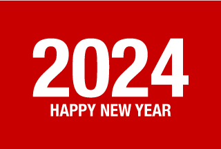 Happy New Year 2022 on Red