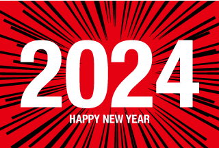 Happy New Year 2022 on Red Sparks