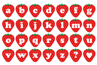 Strawberry ABC Chart