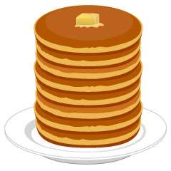 High Pancakes  on Plate
