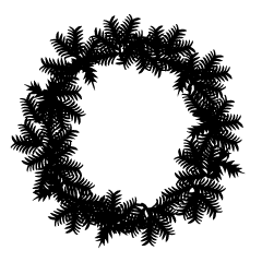 Christmas Wreath Silhouette