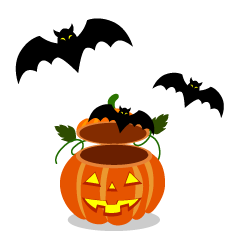 Bats in Halloween Pumpkin