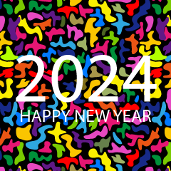 Colorful Camouflage Happy New Year 2023