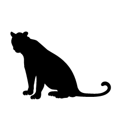 Tiger Sitting  Silhouette