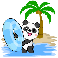 Panda on the Beach