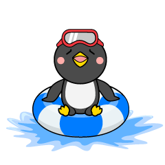 Penguin in the Sea