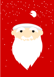 Fondo de pantalla de Papá Noel con bigotes blancos