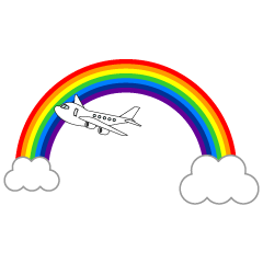 Rainbow and Airplane