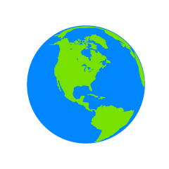 Earth symbol of the Americas