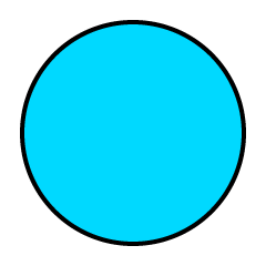 Círculo azul claro