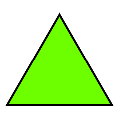 Triángulo verde amarillo
