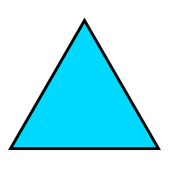 Triángulo azul claro