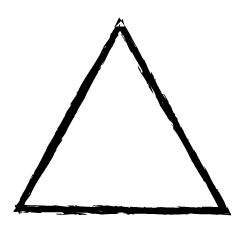 Triángulo escrito a mano