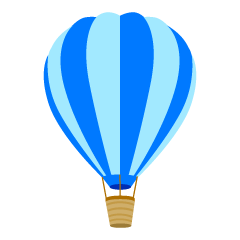 Light Blue Hot Air Balloon
