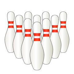 10 Bowling Pins