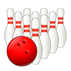 Bowling Pins and Ball