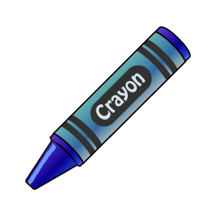 Crayón azul