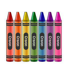 7 Color Crayons