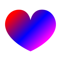 Red and Blue Heart