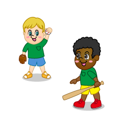 Friend Playing Baseball