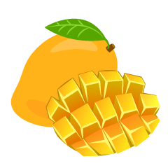 Cortar mango amarillo