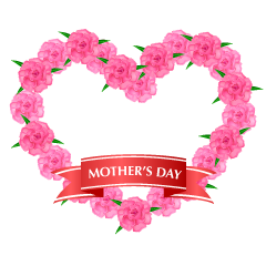 Mother's Day Heart with Carnation