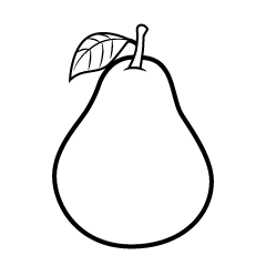 Pear Black and White