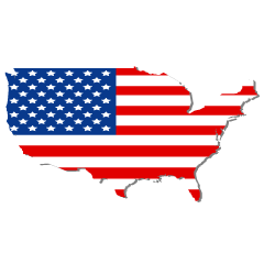 Mapa de la bandera americana