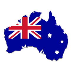 Australia Flag Map