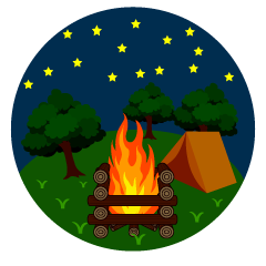 Campfire in the Night Sky