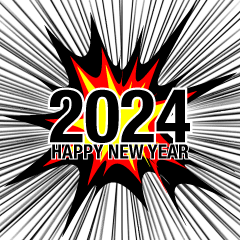 Exploding Happy New Year 2024