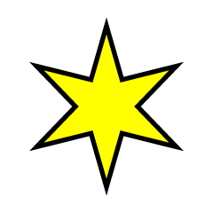 Hexagonal Edged Star