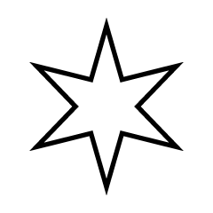 Hexagonal White Star
