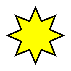 Octagonal Edged Star