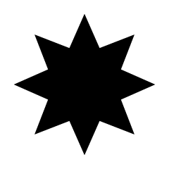 Octagonal Black Star