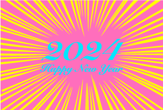 Yellow and Pink Flare Happy New Year 2023