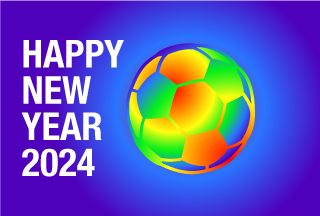 Rainbow Football Happy New Year 2023