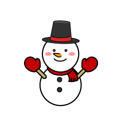 Cute Snowman with Gloves