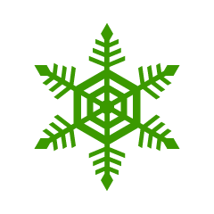 Green Snowflake 1