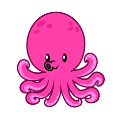 Cute Pink Octopus