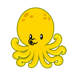 Cute Yellow Octopus