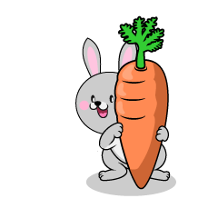 Rabbit with Big Carrot