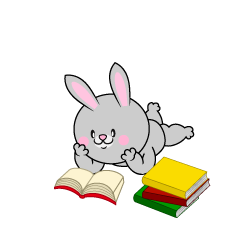 Rabbit Relaxing and Reading