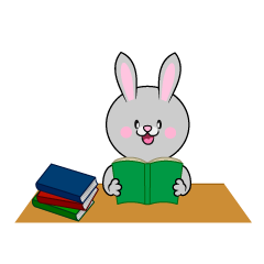 Rabbit Reading and Studying