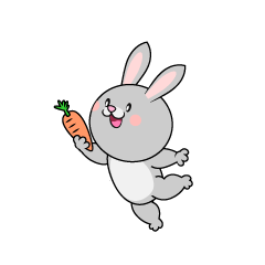 Jumping Rabbit with Carrot