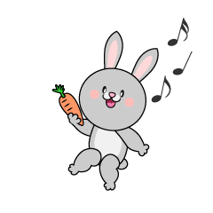 Conejo Bailando con Zanahoria