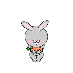 Bowing Rabbit with Carrot