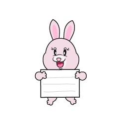 Bunny with Board