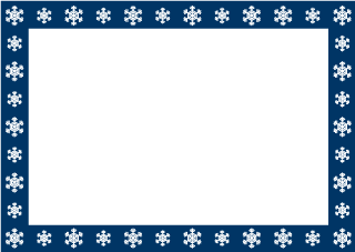 Marco de Copo de Nieve Azul Marino